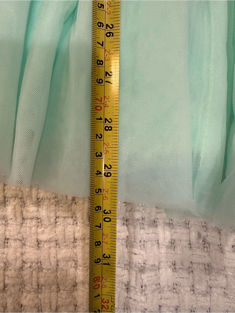 Mable mint green/ seafoam tulle tiered mini dress - Picture 7 of 8
